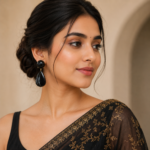 Black Drop Earrings - Image 2