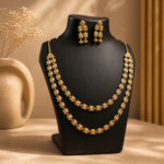 White Stone Layered Necklace Set - Image 5