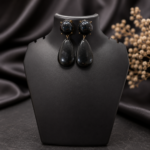 Black Drop Earrings - Image 4