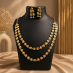 White Stone Layered Necklace Set - Image 4