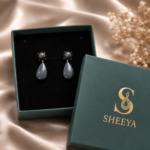 Black Drop Earrings - Image 3