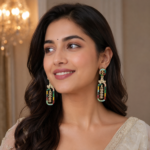 Multi Colour Dangler Earrings - Image 2