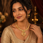 Traditional Multicolor Stone Necklace Set - Image 2