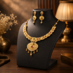 Traditional Multicolor Stone Necklace Set - Image 5