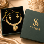 Traditional Multicolor Stone Necklace Set - Image 3