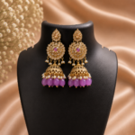 Purple Pearl Jhumka - Image 4