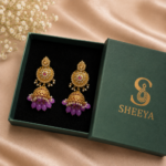 Purple Pearl Jhumka - Image 3