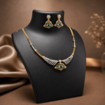 Emerald Leaf Necklace Set - Image 5