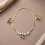 Emerald Leaf Necklace Set