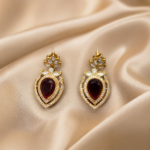 Maroon Stone Earrings