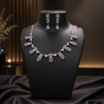 Pink CZ Necklace Set - Image 4