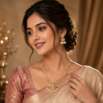 Pink Meena Pendant Matinee Set - Image 2