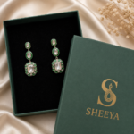 Emerald Stone Earrings - Image 3