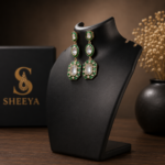 Emerald Stone Earrings - Image 5