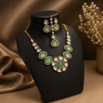 Green Stone Mirror Necklace Set - Image 5