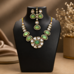 Green Stone Mirror Necklace Set - Image 4