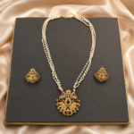 Pearl Peacock Pendant Necklace Set