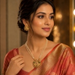 Pearl Peacock Pendant Necklace Set - Image 2