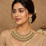 Pink Meena Statement Necklace Set - Image 2