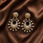 Oxidised Pearl Earrings