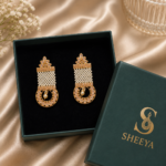 Designer Pearl Kundan Earrings - Image 3