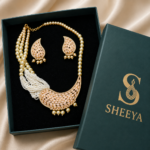 Pearl Side Brooch Necklace Set - Image 3