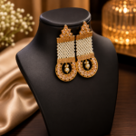 Designer Pearl Kundan Earrings - Image 5
