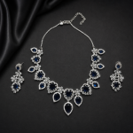Blue CZ Necklace Set