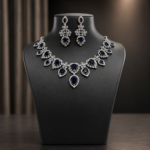 Blue CZ Necklace Set - Image 4