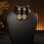 Mint Green Stone CZ Earrings - Image 4