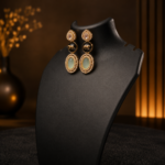 Mint Green Stone CZ Earrings - Image 5