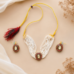Pearl Meena Kundan Choker