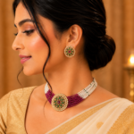 Pink Pearl Ruby Choker - Image 2